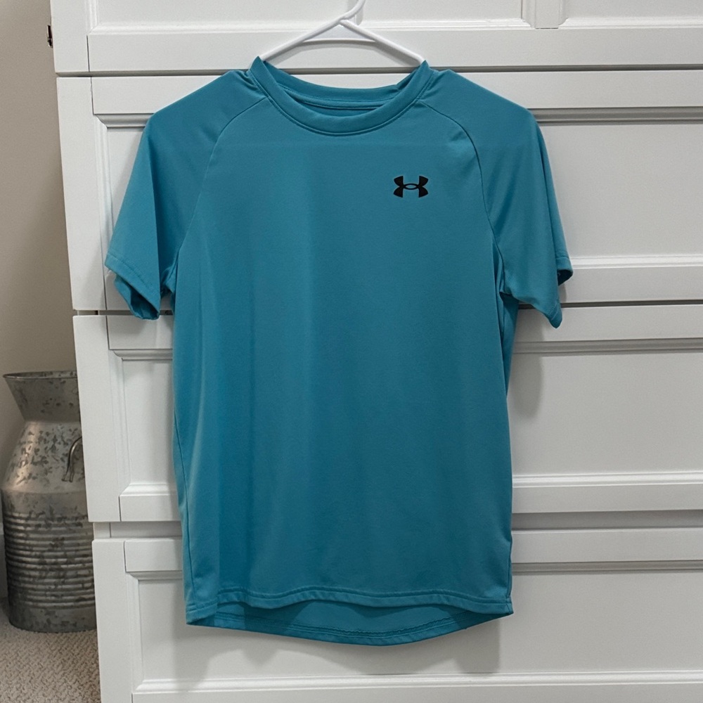 Under Armour Boys Teal Short Sleeve Tee